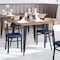 Flash Furniture Blue Vinyl Seat Dining Chair with Natural Wood Back XU-DG6V5BLV-NAT-GG - alternate 6
